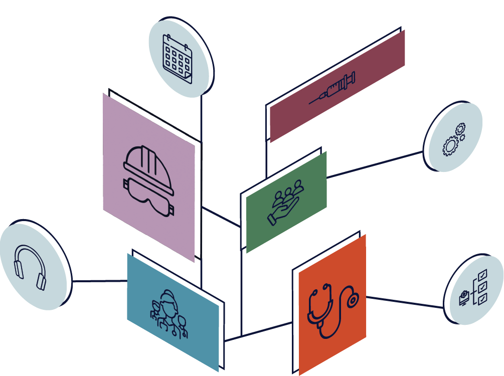 Material institucional da Allmed sobre medicina e segurança do trabalho