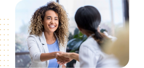 Profissional em atendimento corporativo