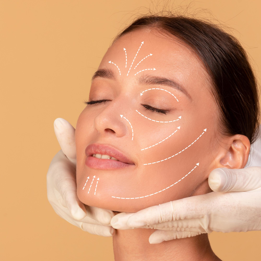 Paciente recebendo cuidado estetico facial