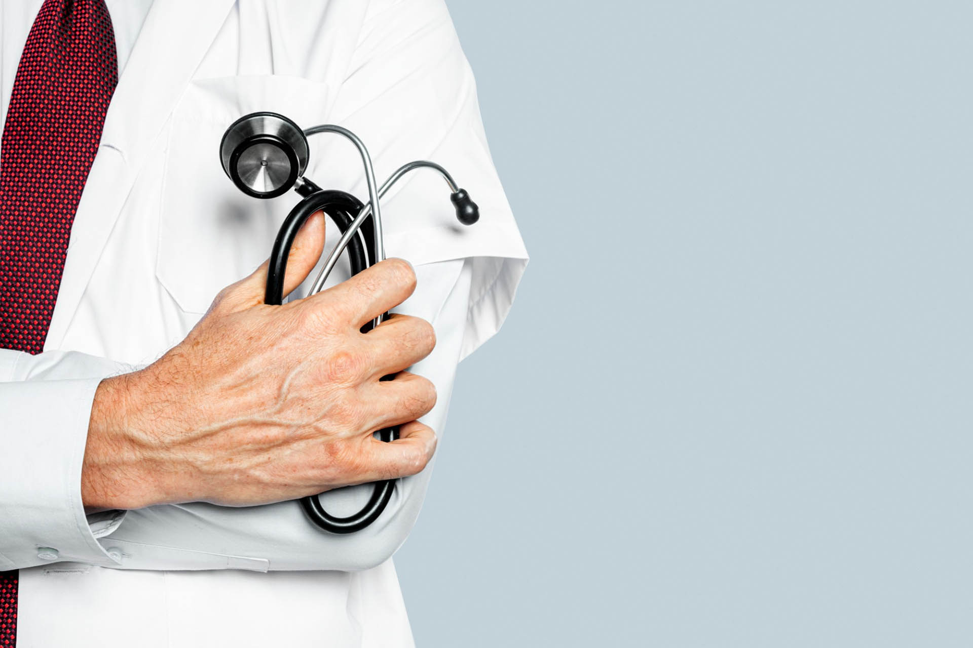 Estetoscópio em ambiente médico